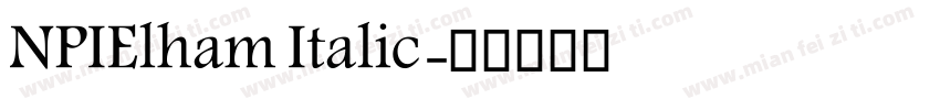 NPIElham Italic字体转换